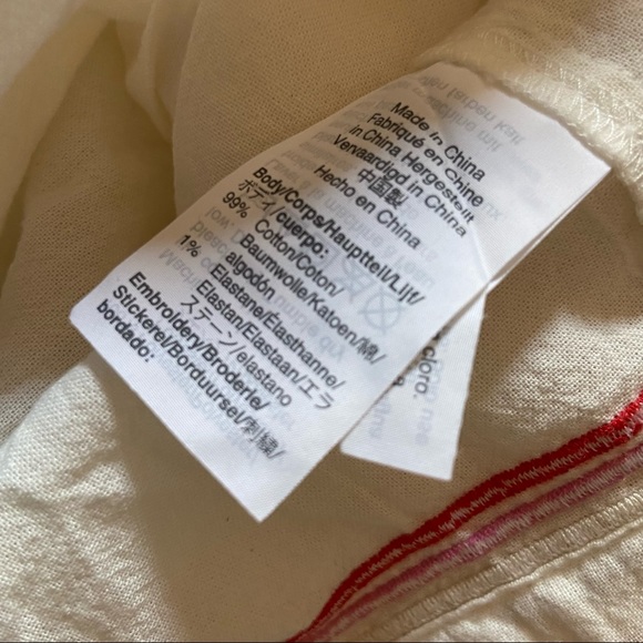 MADEWELL EMBROIDERED SANDBLOSSOM TOP SIZE MEDIUM - Picture 8 of 9